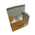 Printed corrugated box with PET/PVC window