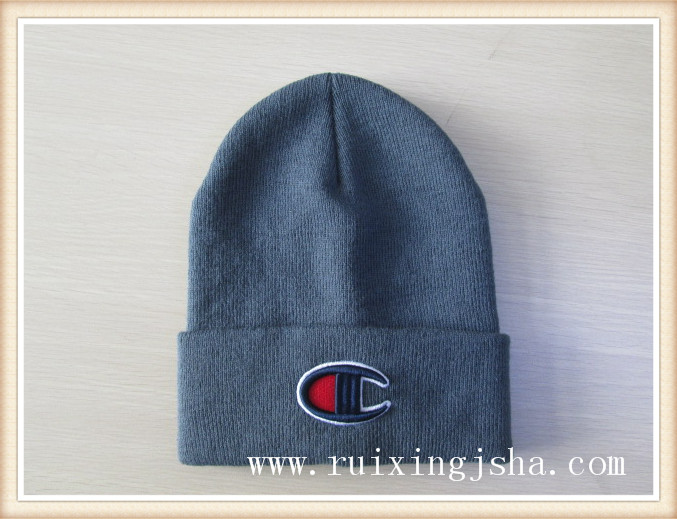 men's knitted embroidery hat 