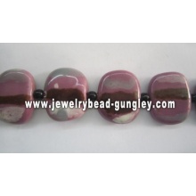 flat square shape ceramic beads