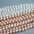 11-12mm patata / casi redonda collar de perlas de agua dulce natural (e180014)