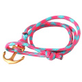 Wholesale various colors men anchor rope bracelet