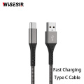 USB C Cable Nylon trenzó la carga rápida