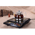 Glass Body Stainless Bottom Tea Kettle Coffee Pot