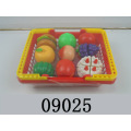 Pretend Play Cutting Food Toys with Basket