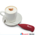 Edelstahl-Automatikbatterie Handheld Cappuccino Kaffeemaschine Mixer Mixer elektrische Milchschäumer Milchschaummaschine