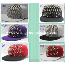 Design rivet spiked street dance fashion hat