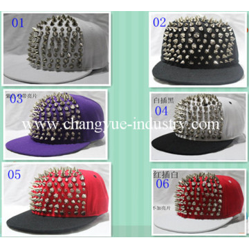 Design rivet spiked street dance fashion hat