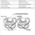 8-9mm Bouton AAA Boucles d&#39;oreille en perles d&#39;eau douce Boucles d&#39;oreilles Boucles d&#39;oreilles en or blanc