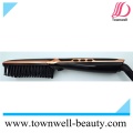 LCD Hair Straightener Brush with Ionic Function