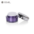 50g purple acrylic cream bottle with silver ring