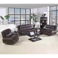 Moderne schwarze Leder -Lounge -Büro -Sofa -Couchsets