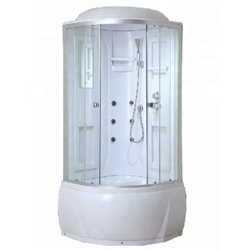 Portas de chuveiro deslizantes personalizadas Gabinetes de chuveiro branco nos EUA