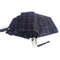 Navy Check Print 3 Folding Umbrella