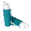 FDA Approved 500ml Collapsible Silicone Water Bottle