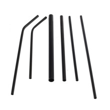Black Food Grade Stainless Steel Straws Set