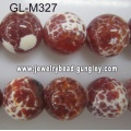 Round agate bead-red fire