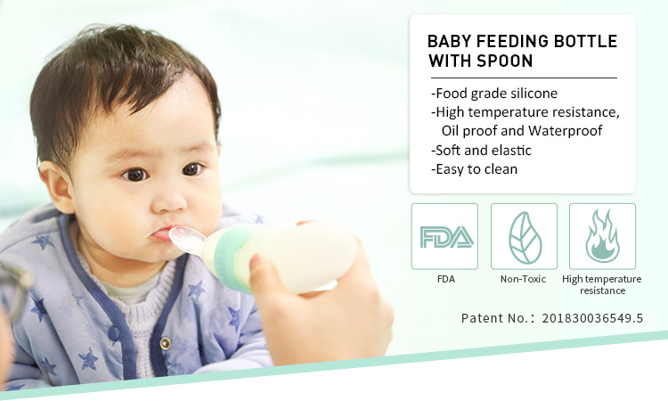 feeding bottle with spoon 