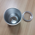 metal handleless stainless steel wine glass