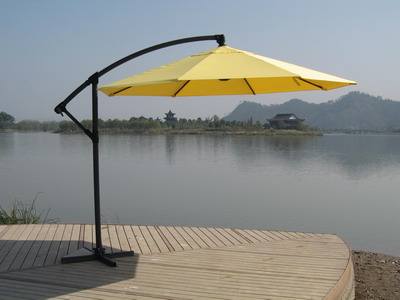 NEW DESIGN OUTDOOR BANANA HANGING PARASOL near lake