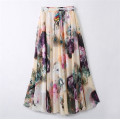 2016 Latest Design Women Printed Chiffon Beach Bohemian Skirt (16701)