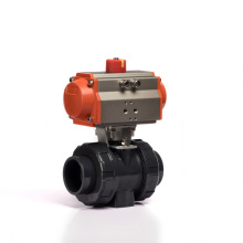 Air Water 1 Inch Size Pneumatic Actuated Plastic Ball Valve