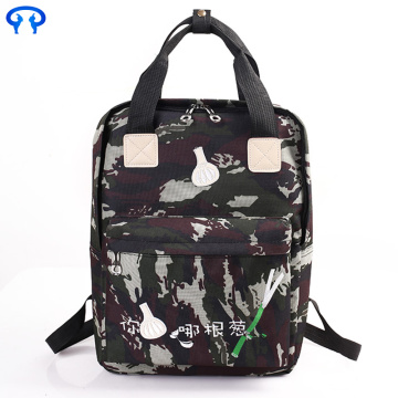 Travel canvas notebook backpack with zipper