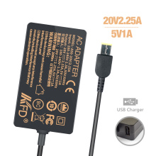 Carregador 20V 2.25A 45W para Lenovo Thinkpad Helix Model