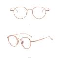 Gold Frame Geometric Designer Lightweight Titanium Glasses