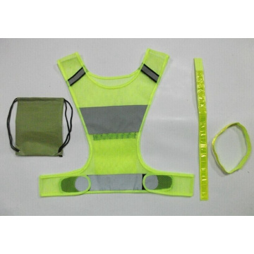 Ropa deportiva Chaleco reflectante de alta visibilidad para correr con bandas