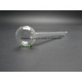 Factory Wholesale Glass Smoking Pipe Sweet Puff Pipe 14cm with 2 Balancers