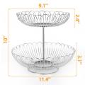 Stainless steel fruit basket two layers fruit rack