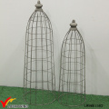 Set 2 Tall Rustic Grau Metall Wire Mesh Dome für Pflanzer