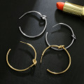 Women Simple love knot Big Gold Hoop Earrings