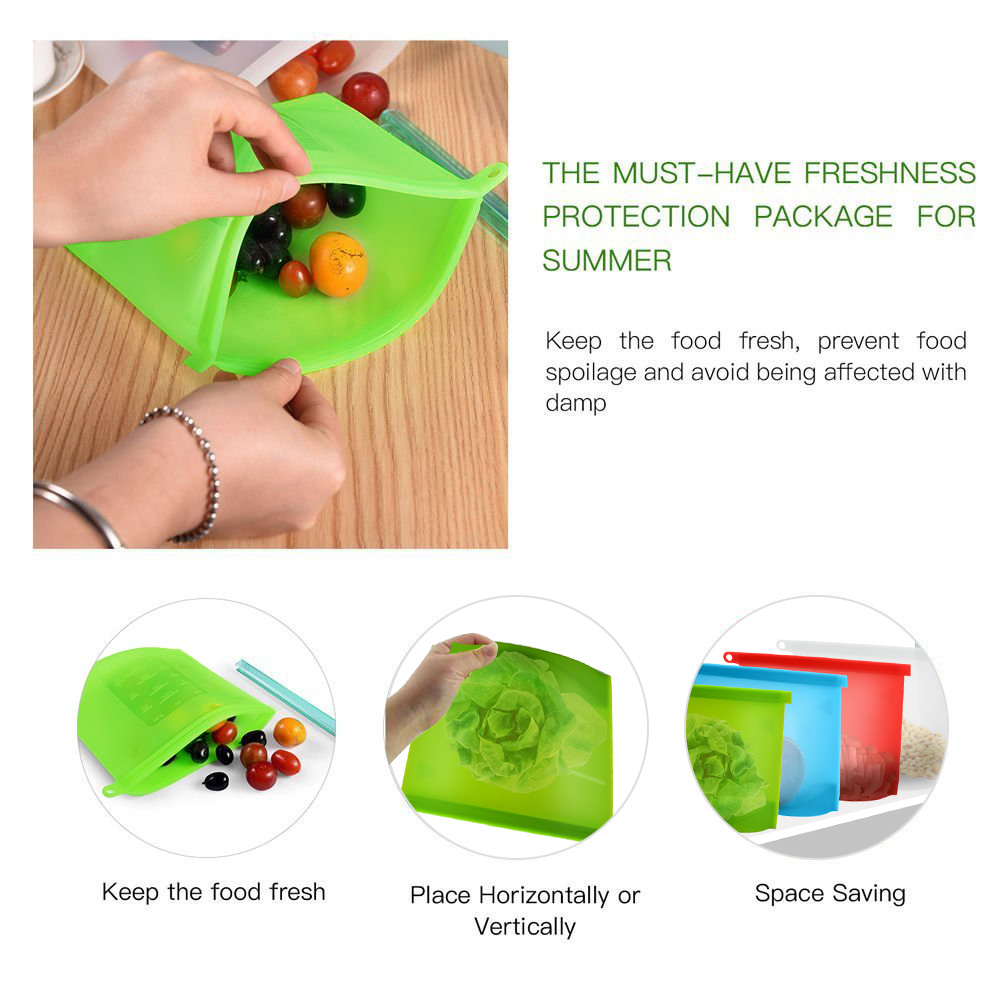 Food Storage Plastic Silicone Food Bag