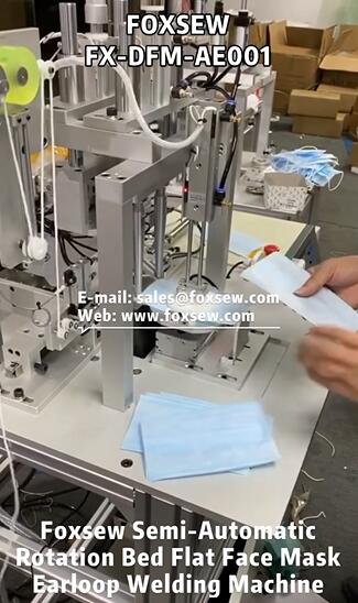 Semi-Automatic Rotation Bed Face Mask Earloop Welding Machine Semi-Automatic Rotation Bed Face Mask Earloop Welding Machine