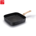 Granite coated wooden handle pans and pots