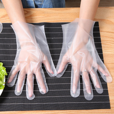 Transparent disposable glove