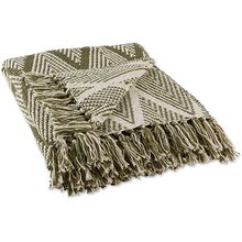 Diamond Throw Collection Fringed Woven Polyester Blanket