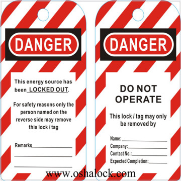 PVC Safety Tag Lockout