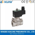 Material de acero inoxidable AC220V Válvula solenoide