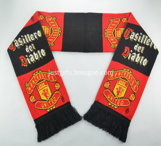 Promotional Double Jacquard Fabric Knitted Scarf2