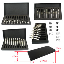 Kit de puntas de tatuaje de acero inoxidable de 10 piezas 