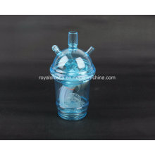 New Design Portable Cup Shape Acrílico Hookah Shisha Pequeno com LED