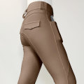 High Quality Brown Fabric Women Breeches For Sports