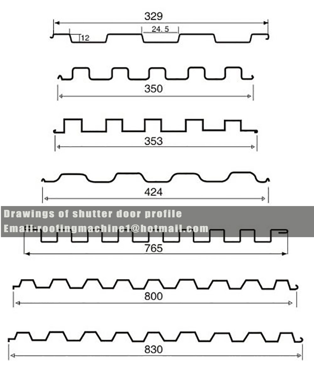 drawings of shutter door profile