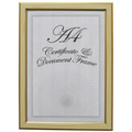 Quadro de documento A4 ouro