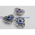 Heart-shaped resin pendant evil eye charm