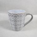 Embossed Porcelain Ceramic Coffee Mug Tea Cup