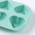 Blue Silicone Heart Shape Cake Mold