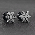 Small gold plated snowflake earrings studs